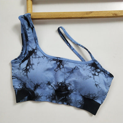 High Waist Hip Lift Tie-Dye Sports Bra & Running Shorts Set