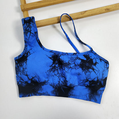 High Waist Hip Lift Tie-Dye Sports Bra & Running Shorts Set